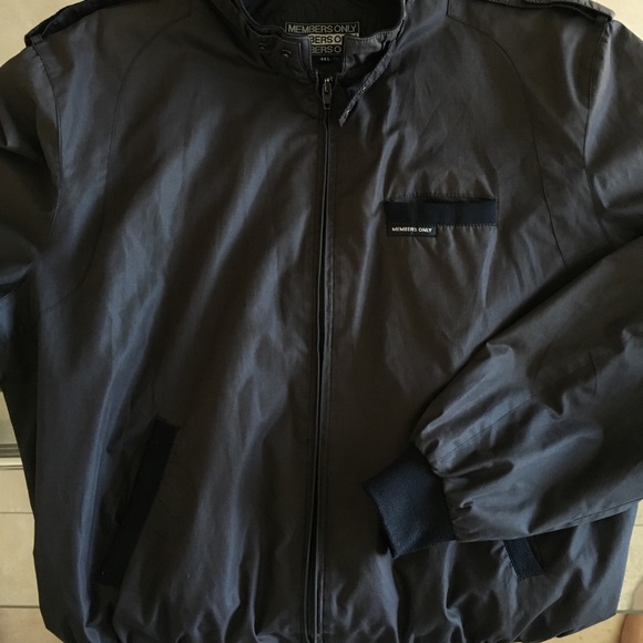 members only grey bomber jacket